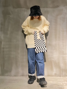 「COLONY 2139（コロニートゥーワンスリーナイン）のアイテム（ハット）」を使った、たかはしよしみさん（レディース・160cm）の冬コーディネート