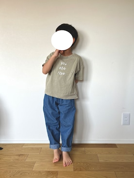 「FREAK'S STORE（フリークスストア）のアイテム（パンツ）」を使った、kaikykaさん（キッズ・123cm）の春コーディネート