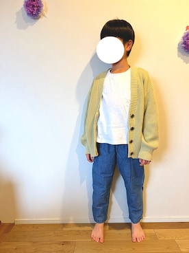 「FREAK'S STORE（フリークスストア）のアイテム（パンツ）」を使った、kaikykaさん（キッズ・128cm）の秋コーディネート