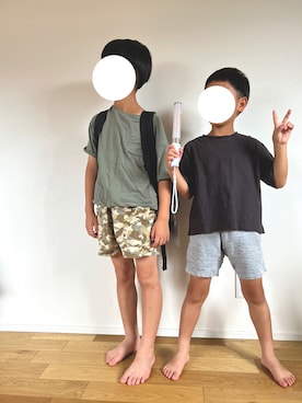 「NANO universe（ナノユニバース）のアイテム」を使った、kaikykaさん（キッズ・123cm）の秋コーディネート