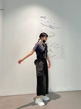「JW Anderson（ジェイダブリューアンダーソン）のアイテム（シューズ）」を使った、Liiiさん（レディース・160cm）の夏コーディネート
