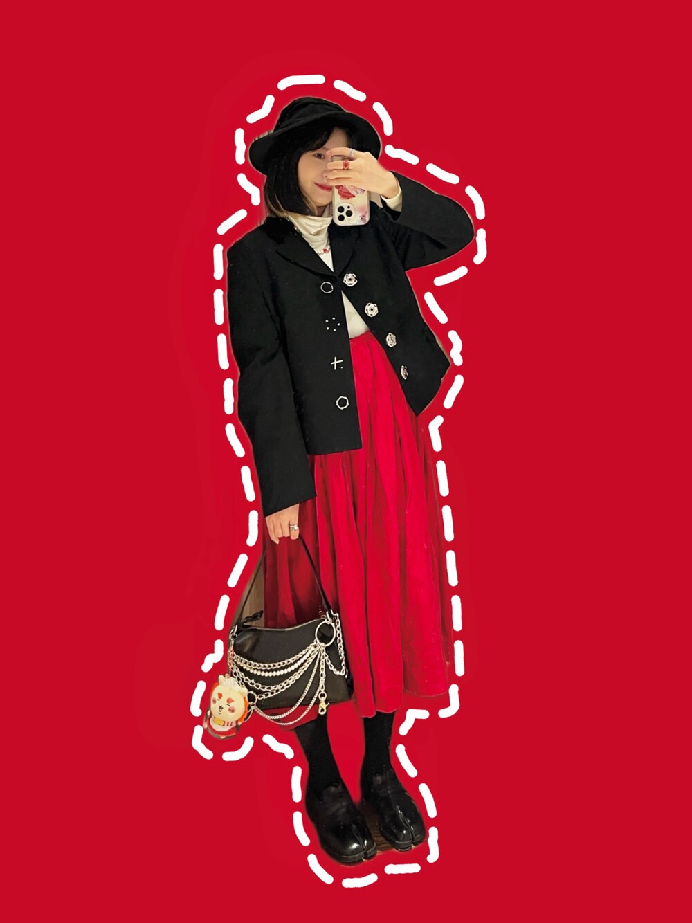 robe de chambre テーラードジャケット ブラック 花