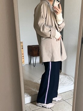 「Kastane（カスタネ）のアイテム（ジャケット/アウター、ホワイト系）」を使った、Rさん（レディース・160cm）の春コーディネート