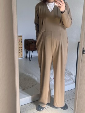 「Omekashi（オメカシ）のアイテム（オールインワン・サロペット）」を使った、Rさん（レディース・160cm）の春コーディネート