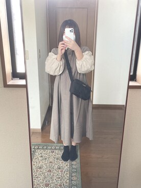 「chocomee（チョコミー）のアイテム（ショルダーバッグ）」を使った、JüRIさん（レディース・156cm）の秋コーディネート