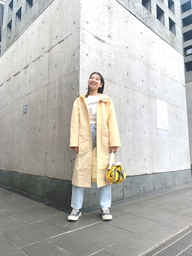 「DIESEL（ディーゼル）のアイテム（モッズコート）」を使った、manateeさん（レディース・158cm）の春コーディネート