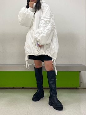「チュニック」｜「アイテム（ブルゾン）」を使った、ミサ(JEANASiS)さん（レディース・155cm）の冬コーディネート