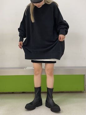 「ジーナシス」｜「アイテム（スウェット）」を使った、ミサ(JEANASiS)さん（レディース・155cm）の秋コーディネート