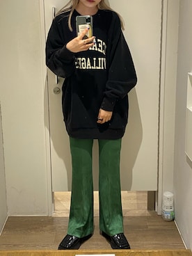「JEANASIS（ジーナシス）のアイテム（ローファー）」を使った、ミサ(JEANASiS)さん（レディース・155cm）の秋コーディネート