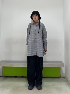 「JEANASIS（ジーナシス）のアイテム（スラックス）」を使った、ミサ(JEANASiS)さん（レディース・155cm）の夏コーディネート