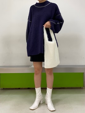 「ジーナシス」｜「アイテム（トートバッグ）」を使った、ミサ(JEANASiS)さん（レディース・155cm）の秋コーディネート