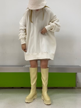 「ジーナシス」｜「アイテム（スウェット）」を使った、ミサ(JEANASiS)さん（レディース・155cm）の秋コーディネート