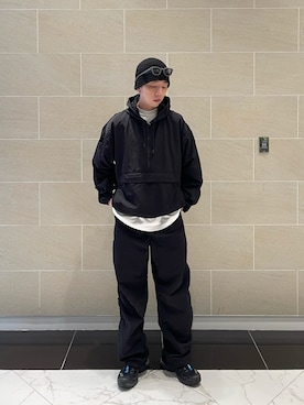 「BEAMS（ビームス）のアイテム（その他アウター）」を使った、Brandsonさん（メンズ・175cm）の冬コーディネート