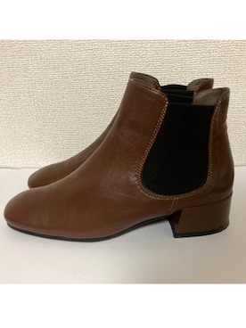 「Demi-Luxe BEAMS（デミルクス ビームス）のCALZAIUOLI FIORENTINI / サイドゴア ブーツ（ドレスシューズ、ブラウン系）」を使った、LAPISさん（レディース）の秋コーディネート