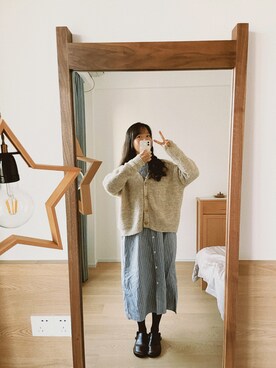 「日系极简」｜比猫懒一点さん（レディース・159cm）の春コーディネート