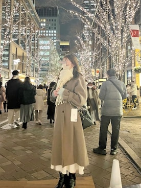 「FREE'S MART（フリーズマート）のアイテム（ステンカラーコート）」を使った、ㅤㅤㅤㅤㅤㅤㅤㅤㅤㅤㅤㅤㅤㅤㅤㅤㅤㅤ☺︎さん（レディース・163cm）の冬コーディネート
