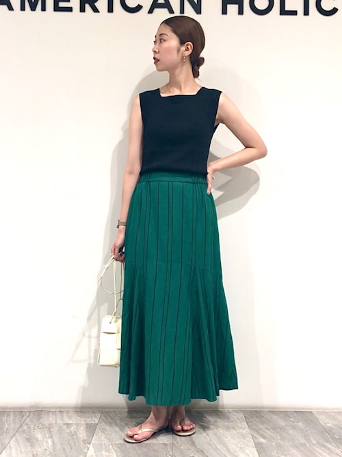 美品。AMERI HERBAL LINEN SKIRT リネンスカート　S Ameri（アメリ）の「HERBAL LINEN SKIRT（スカート）」 - WEAR