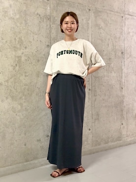 「AMERICAN HOLIC（アメリカンホリック）のアイテム（スカート）」を使った、M A R Iさん（レディース・162cm）の夏コーディネート