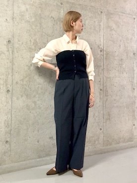 「AMERICAN HOLIC（アメリカンホリック）のアイテム（その他パンツ）」を使った、M A R Iさん（レディース・162cm）の秋コーディネート