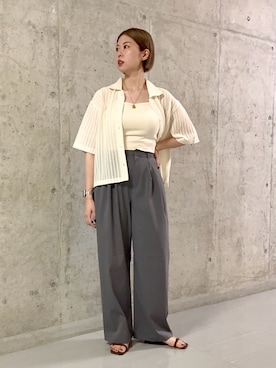 「AMERICAN HOLIC（アメリカンホリック）のアイテム」を使った、M A R Iさん（レディース・162cm）の夏コーディネート