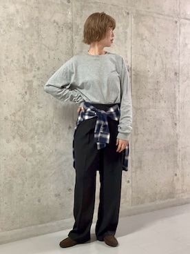 「AMERICAN HOLIC（アメリカンホリック）のアイテム（その他パンツ）」を使った、M A R Iさん（レディース・162cm）の秋コーディネート