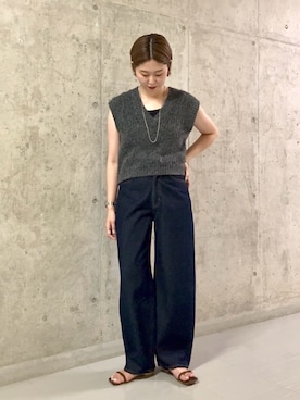 「アイテム（ベスト）」を使った、M A R Iさん（レディース・162cm・20代）の夏コーディネート