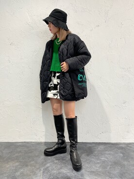 「apres jour mignon（アプレジュールミニョン）のアイテム（ジャケット/アウター）」を使った、52tanさん（レディース・154cm）の秋コーディネート