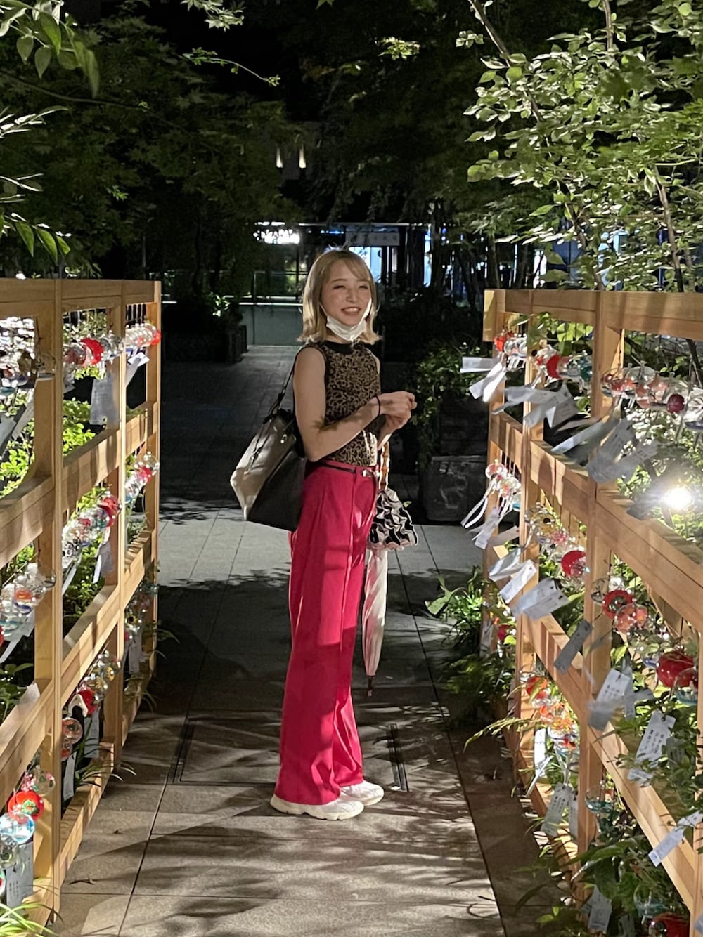 「夏コーデ、休日スタイル、夏、オトナ女子、おしゃれさんと繋がりたい」｜「HAREのカラーソフトフレアパンツ(HARE)（その他パンツ、ピンク系）」を使った、はるひさん（レディース・157cm）の夏コーディネートの1枚目の写真
