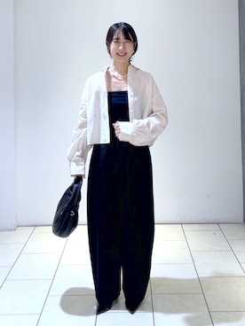 「A part by（アパートバイ）のアイテム（イヤリング）」を使った、なかみさん（レディース・154cm）の秋コーディネート