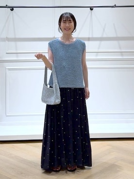 「A part by（アパートバイ）のアイテム（ワンピース/ドレス）」を使った、なかみさん（レディース・154cm）の夏コーディネート