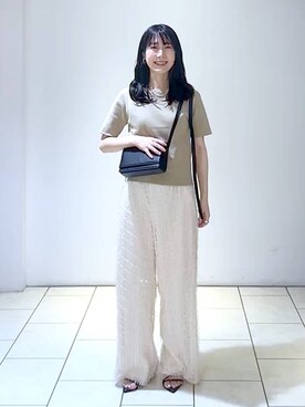 「A part by（アパートバイ）のアイテム（イヤリング）」を使った、なかみさん（レディース・154cm）の夏コーディネート