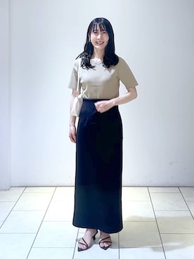 「A part by（アパートバイ）のアイテム（イヤリング）」を使った、なかみさん（レディース・154cm）の秋コーディネート
