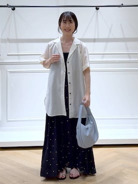 「A part by（アパートバイ）のアイテム（ワンピース/ドレス）」を使った、なかみさん（レディース・154cm）の夏コーディネート
