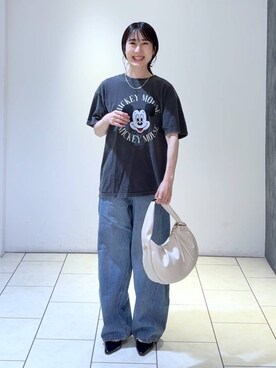 「A part by（アパートバイ）のアイテム（ベルト）」を使った、なかみさん（レディース・154cm）の春コーディネート