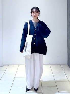 「A part by（アパートバイ）のアイテム（イヤリング）」を使った、なかみさん（レディース・154cm）の秋コーディネート