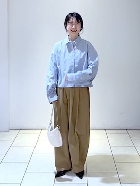 「A part by（アパートバイ）のアイテム（イヤリング）」を使った、なかみさん（レディース・154cm）の秋コーディネート