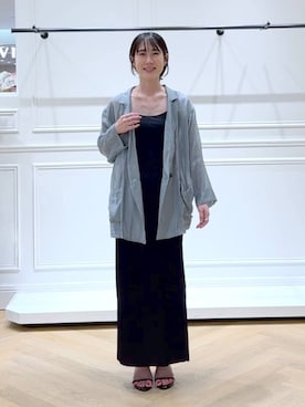 「A part by（アパートバイ）の≪追加8≫ステンレス_スネークネックレス（ネックレス）」を使った、なかみさん（レディース・154cm）の夏コーディネート