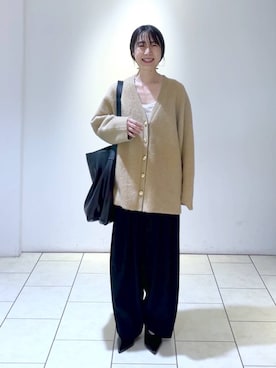「A part by（アパートバイ）のアイテム（イヤリング）」を使った、なかみさん（レディース・154cm）の秋コーディネート