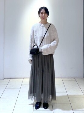 「A part by（アパートバイ）のアイテム（シューズ）」を使った、なかみさん（レディース・154cm）の秋コーディネート