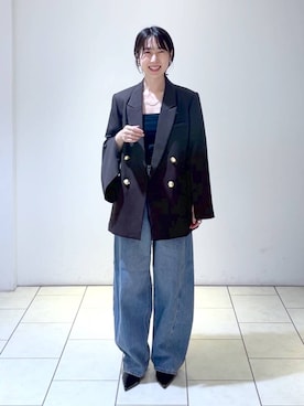 「A part by（アパートバイ）のアイテム（イヤリング）」を使った、なかみさん（レディース・154cm）の秋コーディネート