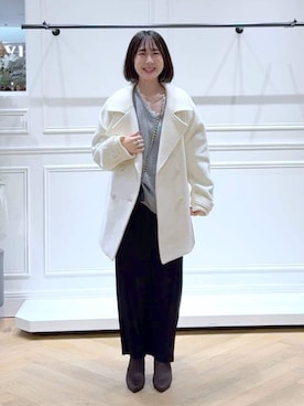 「アイテム（アクセサリー、その他）」を使った、なかみさん（レディース・154cm）の冬コーディネート