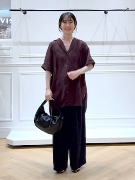 「アイテム（バレッタ/ヘアクリップ）」を使った、なかみさん（レディース・154cm）の夏コーディネート
