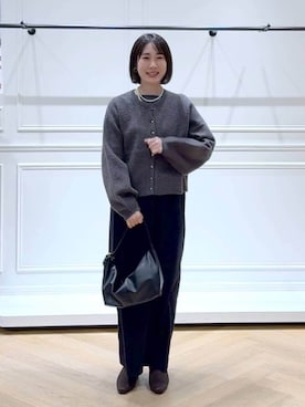 「A part by（アパートバイ）のアイテム（アクセサリー）」を使った、なかみさん（レディース・154cm）の冬コーディネート