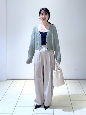「A part by（アパートバイ）のアイテム（イヤリング）」を使った、なかみさん（レディース・154cm）の秋コーディネート