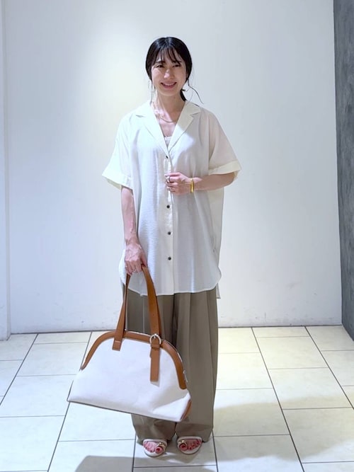 パパス　ベージュスラックス セール】スラックスコクーンボリュームパンツ（スラックス）｜A