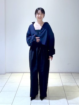 「A part by（アパートバイ）のアイテム（オールインワン・サロペット）」を使った、なかみさん（レディース・154cm）の夏コーディネート