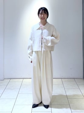 「A part by（アパートバイ）のアイテム（イヤリング）」を使った、なかみさん（レディース・154cm）の秋コーディネート