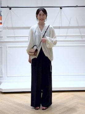 「A part by（アパートバイ）のネックカフ（ネックレス）」を使った、なかみさん（レディース・154cm）の夏コーディネート