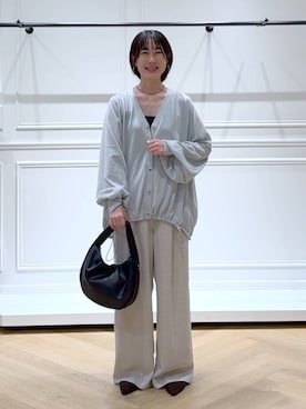 「アイテム（バレッタ/ヘアクリップ）」を使った、なかみさん（レディース・154cm）の夏コーディネート