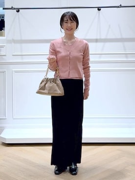 「アイテム（バレッタ/ヘアクリップ）」を使った、なかみさん（レディース・154cm）の秋コーディネート